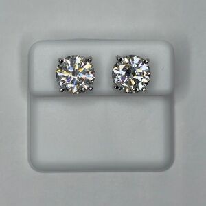 .925 Silver Moissanite Earrings, MEN&WOMAN